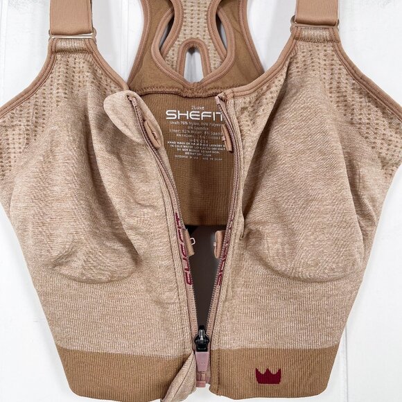 SHEFIT Low Impact Sports Bra Wire Free * no pads * Heathered Tan Size 2X (2LUXE) - Picture 5 of 14